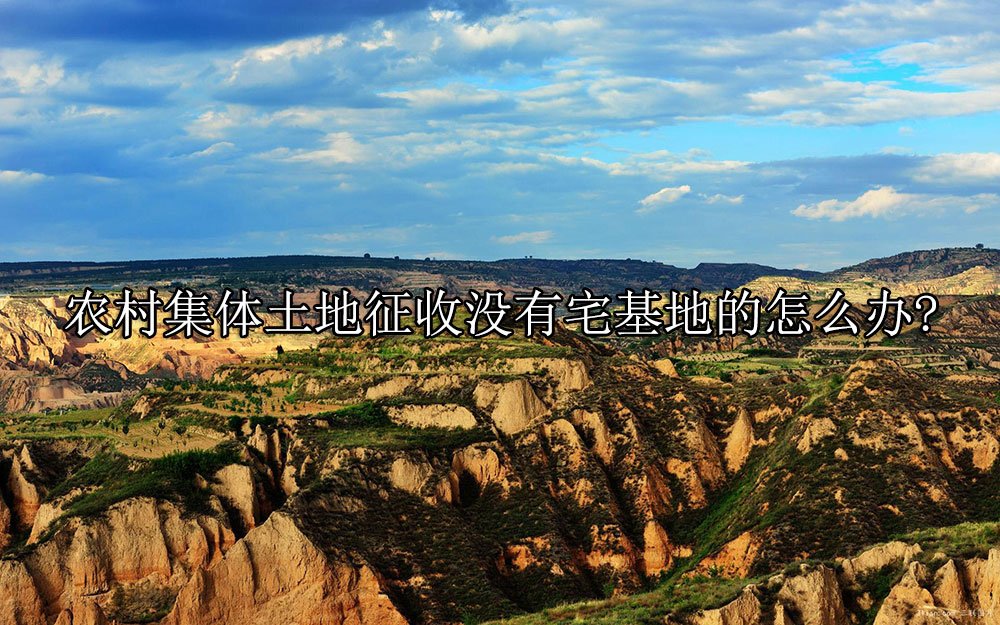 农村集体土地征收没有宅基地的怎么办