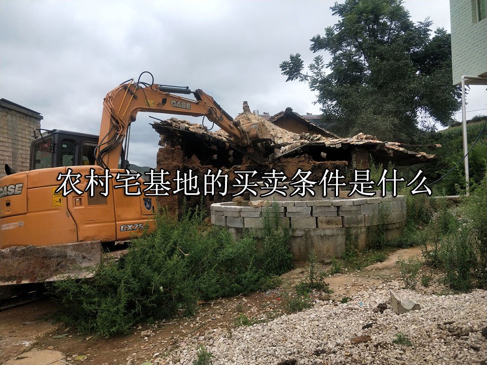农村宅基地的买卖条件是什么