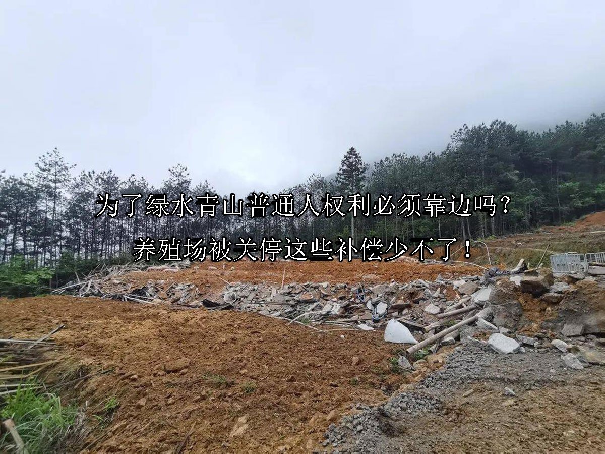 为了绿水青山普通人权利必须靠边吗？养殖场被关停这些补偿少不了！