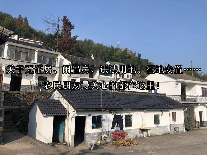 关于无证房、闲置房、违法用地、征地安置……农民朋友最关心的都在这里！