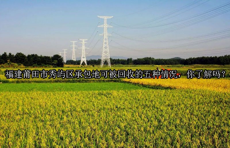 福建莆田市秀屿区承包地可被回收的五种情况，你了解吗？